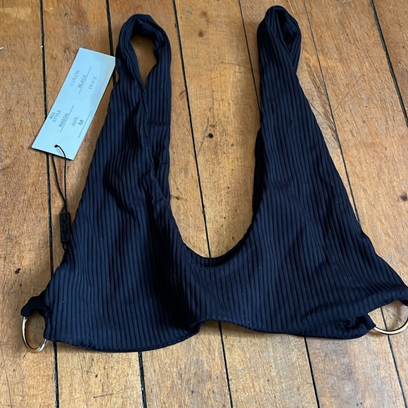 Indah Mason black ribbed bikini top NWT - Picture 5 of 5